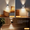 thumbnail image 4 of Night Light with Light Sensor, Wall Mounted Plug In Warm White LED Lamp, Dusk-to-Dawn Guide Light for Bedroom Hallway Bathroom and Stairway A, 4 of 5
