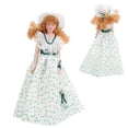 thumbnail image 3 of Muñeca de porcelana en miniatura ANGGREK 1:12 vestido verde accesorio elegante, 3 of 8