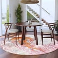 thumbnail image 3 of Coral Jellyfish Coastal Round Area Rug 6Ft Washable Circle Rugs for Bathroom Office, Summer Ocean Coral Pink Non-Slip Carpet Floor Mats Indoor Outdoor Carpet Runner Aesthetic Home Decor, 3 of 8