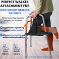 thumbnail image 2 of Knee Sling for Walker Adjustable Cushioned Support Non Weight Bearing Alternative to Scooters Crutches Surgery Recovery Foot Ankle Injuries, 2 of 8