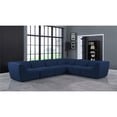 thumbnail image 2 of Meridian Furniture Miramar Navy Durable Linen Textured Modular Sectional, 2 of 8
