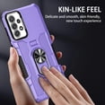 thumbnail image 3 of YEYKX Case for Samsung Galaxy S21 Plus 5G, Ring Holder Kickstand Anti-Fingerprint Non-slip Anti-Drop Heavy Duty Defender Rugged Case Cover for Samsung S21 Plus 5G Phone 6.7 inches,Purple, 3 of 10