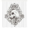 thumbnail image 3 of Ambesonne Abstract Art Shower Curtain, Skull Rose Grunge, 69"Wx75"L, Black White, 3 of 5