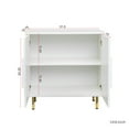 thumbnail image 5 of 31" Modern Storage Sideboard Cabinet, Freestanding Floor Cabinet with 2 Doors, 2 Handles, 4 Metal Support Legs, Wooden Sideboard Accent Cabinet for Living Room, Entryway, Bedroom, Dining Room, White, 5 of 9