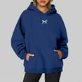 thumbnail image 2 of Women's Fashion Casual Hoodie with Elegant Bow Print and Convenient Front Pocket for Everyday Style, 2 of 5