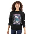 thumbnail image 3 of Smurfs Kanji Never Quit Keep Hustlin Unisex Plus Size Sweatshirt Brisco Brands 4X, 3 of 5