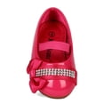 thumbnail image 4 of Jelly Beans Avali New Toddler Rhinestone Ribbon Bow Elastic Ballerina Flat, 4 of 5