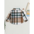 thumbnail image 4 of GXFC Toddler Baby Boys Fall Jacket Newborn Long Sleeve Button Plaid Print Outerwear Toddler Spring/Fall Lightweight Coat Top 6M-5T, 4 of 8