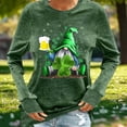 thumbnail image 6 of Craaazy Women's St Patricks Day T-shirts Crewneck Long Sleeve Tops Gifts, 6 of 6