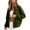 Green, variant on Xdegoge Womens Bomber Jackets Velour Long Sleeve Full Zip Up Vintage Casual Fall Winter Soft Y2K Trendy Outerwear with Pockets