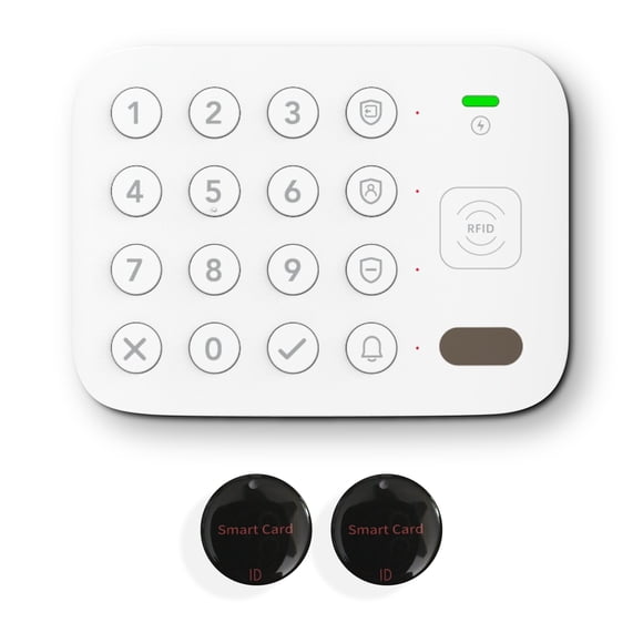 OSI Gen 2 External Keypad Accessory (Gen 2) - Accessory for OSI Smart Alarm System (Gen 2), Secondary Keypad, 2 x RFID Tags, Arm & Disarm Remotely, 1 Micro USB Cable, Qty, Passcode, Wall Mount