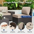 thumbnail image 3 of ASJMR 10 Pieces Wicker Patio Furniture Set With 43" Gas Fire Pit Table & 2 Swivel Chairs,Outdoor Rattan Sectional Sofa Conversation Set With Cushions & Tables,Sand, 3 of 10