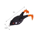 thumbnail image 5 of Cheers.US Soft Frog Bait Frog Lure Double Propellers Legs 3D Eyes Lifelike Silicone Skin Pattern Topwater Bigger Splash More Attractive, 5 of 7