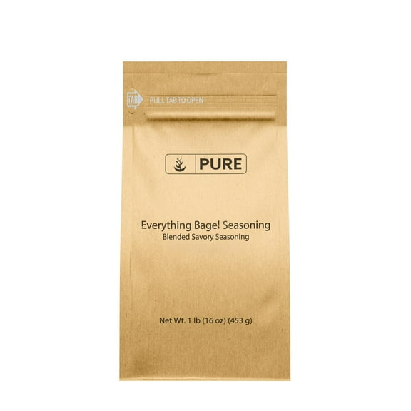 Pure Original Ingredients Everything Bagel Seasoning 1 lb Add Flavor & Texture, Mix Of Sesame Seeds, Garlic, Onion & Salt
