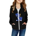 thumbnail image 2 of Jackets Graphic for Girls Boys Dinosaur Print Hooded Zip Up Jacket Kids Warm Cozy Casual Winter Coat Toddler Children Outerwear Jackets 4-5 Years, 2 of 4