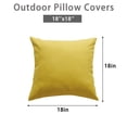 thumbnail image 2 of CJC Outdoor Throw Pillow Covers Waterproof 2 Pack Square Cushion Cases for Patio, Couch, Tent, Garden, Beach and Sofa, 18" x 18", Yellow, 2 of 9