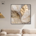 thumbnail image 3 of Golden Cascades Canvas Elegant Nature Art by Art Remedy, Black Frame, 40 x 40, 3 of 7