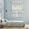 thumbnail image 6 of Cute Cat Kitchen Curtains Valances and Tiers Set of 3 Cartoon Animal Light Pink Blue White Kitty Tier Curtains and Valance with Rod Pocket for Small Windows, 27.5"x36", 6 of 9