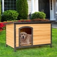 thumbnail image 3 of Casa para Perros de Madera Costway Cabaña de Troncos para Mascotas para Exteriores Grande, 3 of 8