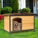 thumbnail image 3 of Casa para Perros de Madera Costway Cabaña de Troncos para Mascotas para Exteriores Grande, 3 of 8
