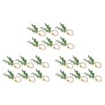 thumbnail image 1 of Servilleteros de Eucalipto de 18 Piezas Cuentas de Madera Hechas Una Mano Decoración del Hogar Servilleteros de Vegetación de Imitación para Bodas, Fiestas, Etc., 1 of 5