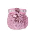 thumbnail image 5 of bebe Girl's Infant Flat Shoes with Metallic Shimmer, Glitter and Rhinestone - Flats For Infants, Light Pink, 1, 5 of 9