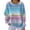Sky Blue, variant on VJGBEGW Women Gradient Ribbed Long Sleeve Sweatshirt Crew Neck Loose Fit Pullover Tops Casual Drop Shoulder Sweatshirts Green L