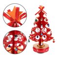 thumbnail image 4 of MasteelfCA Classic Music Box Wooden Clockwork Design Christmas Tree With Pendants Miniature Handmade Music Box For Birthday Valentine's Gift (Red), 4 of 7