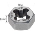 thumbnail image 3 of HUGFEGWE Hex Rethreading Die, UNF 3/8-24 Carbon Steel Thread Die, Hex Rethreading Die Machine Thread Die, Hexagon Taper Pipe, 1 Pcs CJB91-22854, 3 of 7