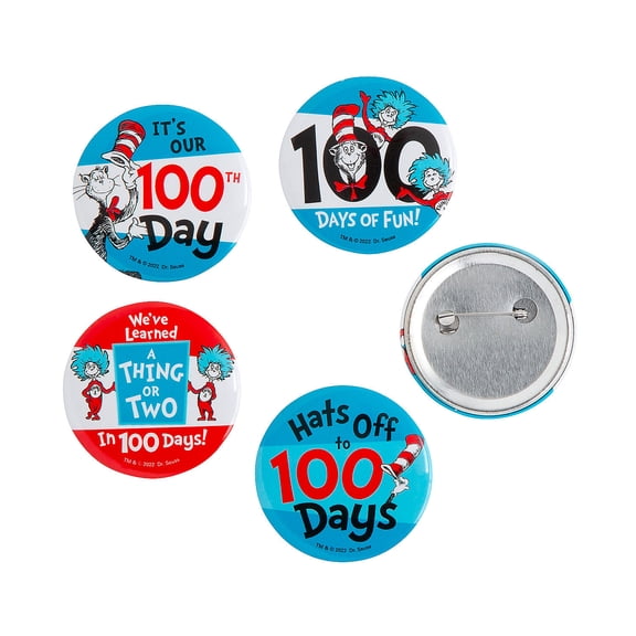 Dr. Seuss 100th Day Buttons