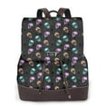thumbnail image 1 of Fotbe purple cyan brown Skull Mochila Bolso con Estampado para Mujer, Mochila Antirrobo de Nylon Impermeable, Bolsa Ligera de Hombro, 1 of 4