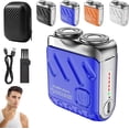 thumbnail image 1 of Meigline Mini Shaver, Meigline Shaver Mini Electric Razor, Minis Electric Explosive Shavers, Beard Shavers Minis and Portable Suitcase Design, Ipx7 Waterproof, for Men Home Travel (1PC*Blue), 1 of 7