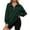 Dark Green 1, variant on SUYOLL Women Hooded Sweatshirt Casual Stand Collar Loose Fit Zip Up Jacket Daily Wear Vacation Fall Winter Versatile Comfortable Lightweight Classic Versatile Sweatshirt