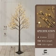 thumbnail image 6 of CAPHAUS 6 Feet, 72inch Artificial Willow Twinkling Twig Tree w/ 120 Lights, LED Light Tree, Fake Pussy Willow Tree w/ Warm White Lights for Festival, Holiday Decoration Indoor, Lighted Willow Branch, 6 of 9