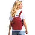 thumbnail image 5 of BadPiggies Mini Backpack Purse for Women, Small Nylon Day Packs Waterproof Multi-Pockets Ladies Travel Bag - Red, 5 of 10