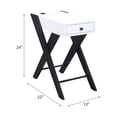 thumbnail image 2 of Fierce White and Black Accent Table with Built-in USB Port, 2 of 12