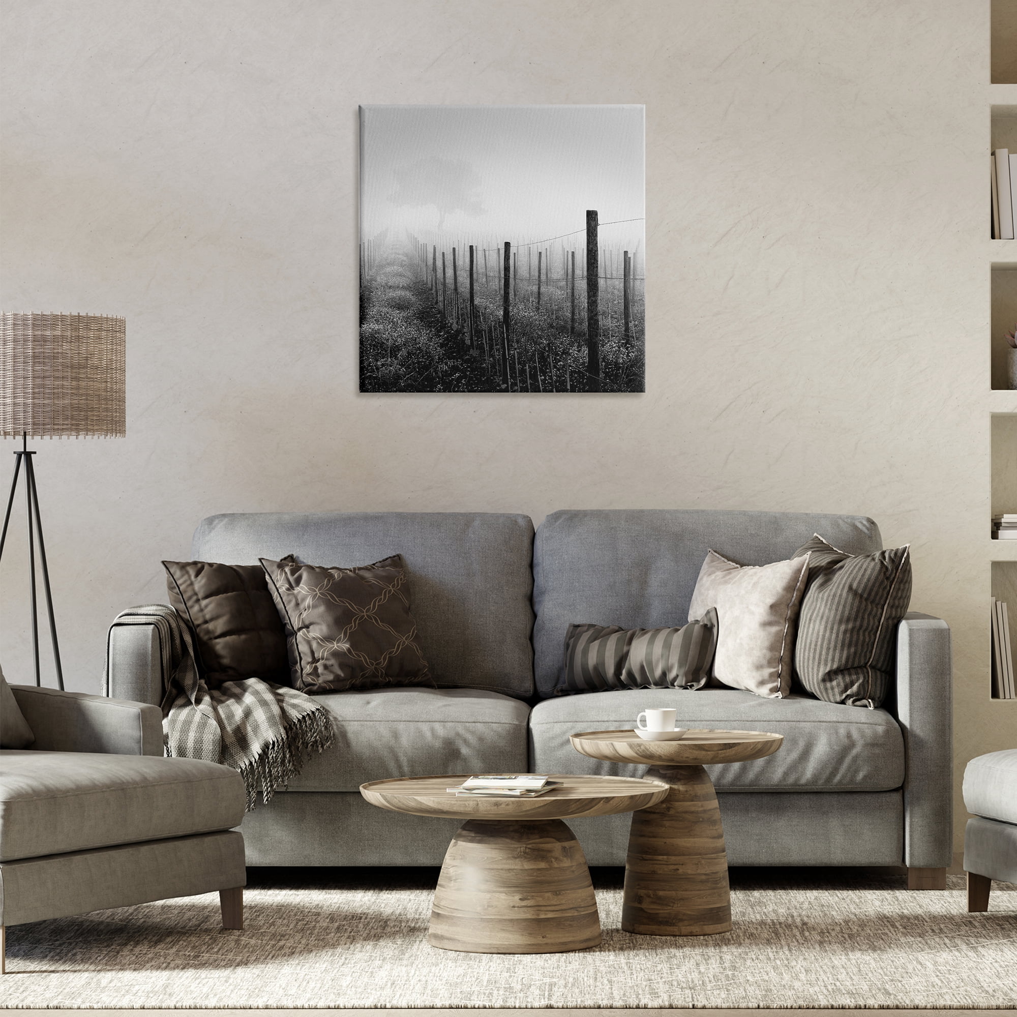 Stupell Industries Vineyard at Dawn Landscape & Nature Photography Wrapped Canvas Art Print Wall Art, 24 x 24
