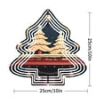 thumbnail image 3 of Stylish Metal Hanging Christmas Tree Wind Spinner - Spiral Design with Festive Lights & Garlands for Garden & Yard Decor, 3 of 7