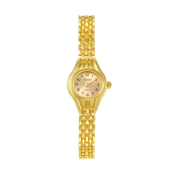 DESIGNICE Women's Gold Watch, Stainless Steel Strap Vintage Women's Gold Watch Luxury Bracelet Tool, Waterproof, Suitable for Office Women's Gifts
