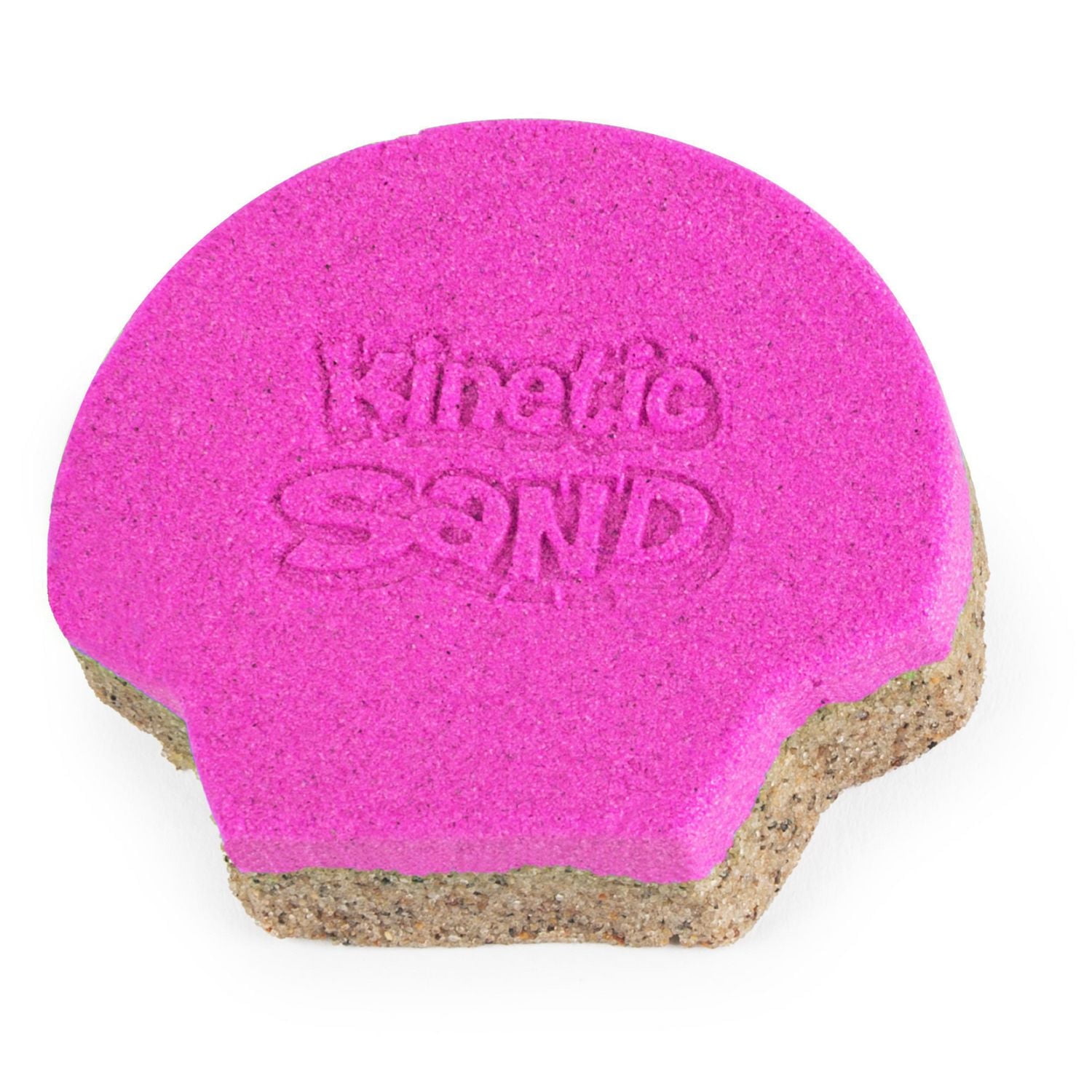 Kinetic Sand, Seashell Container with 4.5oz Neon Pink and Kinetic Beach Sand, for Kids Aged 3 and Up