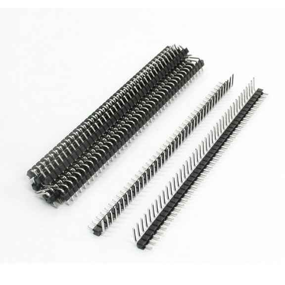 Unique Bargains 10Pcs Replacement 2.54mm Spacing 40P Right Angle Male PCB Pin Header