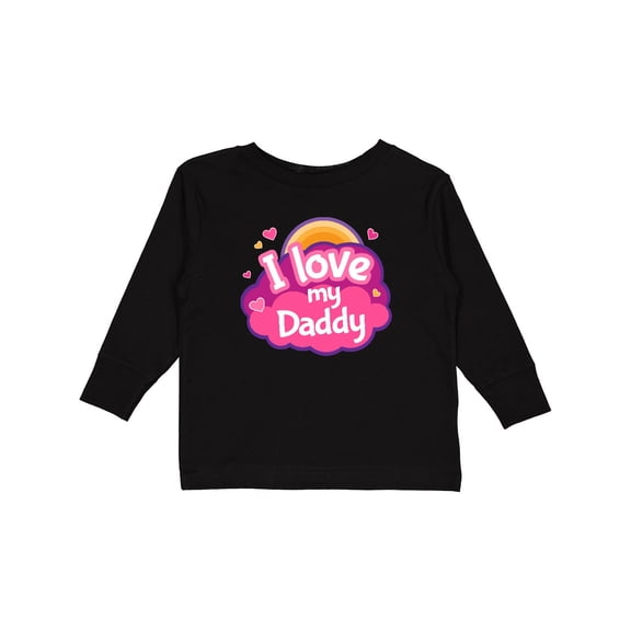 Inktastic I Love My Daddy Girls Girls Long Sleeve Toddler T-Shirt