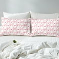 thumbnail image 3 of Bowknot Bedding Set Full Size Teen,Dreamy Princess Style Comforter Cover Pink Cute Bow Girly Geometric Duvet Cover Kawaii Bow Tie Heart Bed Set 2 Pillow Cases, 3 of 4