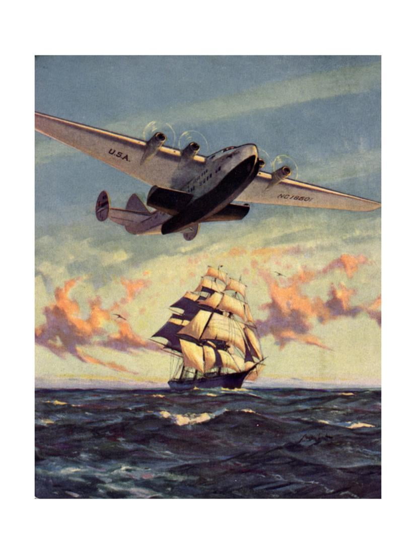CANVAS Caribou and Float Plane Art print POSTER