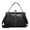 Black, variant on Vintage Textured Shoulder Purse for Women Top Handle Crossbody Bag PU Leather Handbag Fashion Kiss Lock Satchel for Daily Use and Work