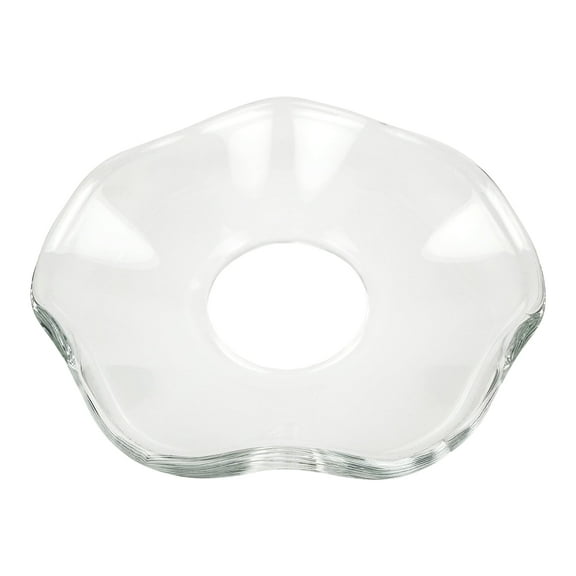 12 Pieces Scallop Glass Candle Bobeches, Candle Rings, Bobeches for Candlestick Holders