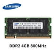 thumbnail image 2 of 1/2 Pcs Mémoire RAM DDR2 SODIMM Notebook 4 Go 2 Go 667Mhz PC2-5300s 800MHz PC2-6400S Non ECC Sans Tampon 1.8V CL5 2RX8 Ordinateur Portable 1PCS 2 Go DDR2 667Mhz, 2 of 5