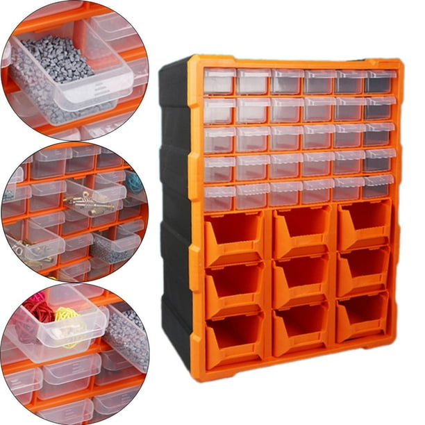 Cajón de gabinete de caja de almacenamiento de hardware Organice 15x6.3x18.7 pulgadas Multipropósito de pared montado para bloques de construcción de Estilo B