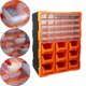 thumbnail image 1 of Cajón de gabinete de caja de almacenamiento de hardware Organice 15x6.3x18.7 pulgadas Multipropósito de pared montado para bloques de construcción de Estilo B, 1 of 8