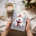 thumbnail image 3 of Playful Samoyed Welcomes Winter Snowy Day with Cardinal Bird Spiral Bound Journal Siberian Sammy Dog Lover 5x7in Spiral Notebook - 2017, 3 of 5